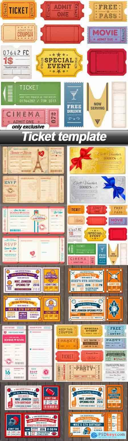 Ticket template - 10 EPS » Free Download Photoshop Vector Stock image Via Torrent Zippyshare ...