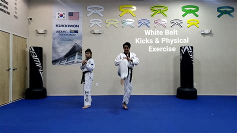 At Home Taekwondo Training Challenge - White Belt Kicks & Physical Exercise - YouTube