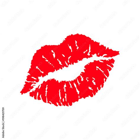 Print of lips kiss vector background Stock Vector | Adobe Stock