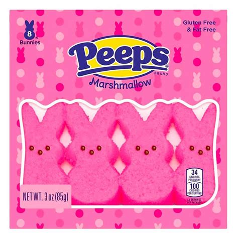 Peeps Marshmallow Candy Bunnies - Pink: 8-Piece Pack – Candy Warehouse