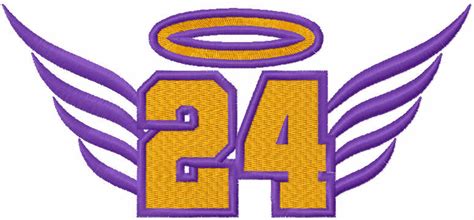 Kobe Bryant Angel Wings embroidery design