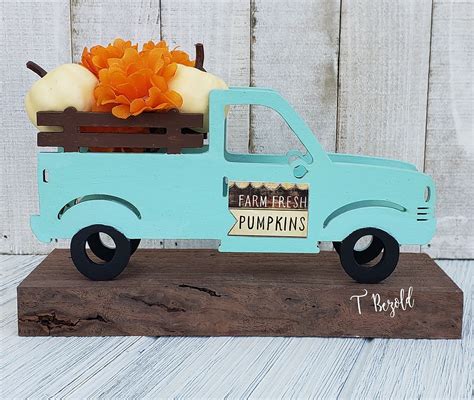 Fall Wood Truck Decor