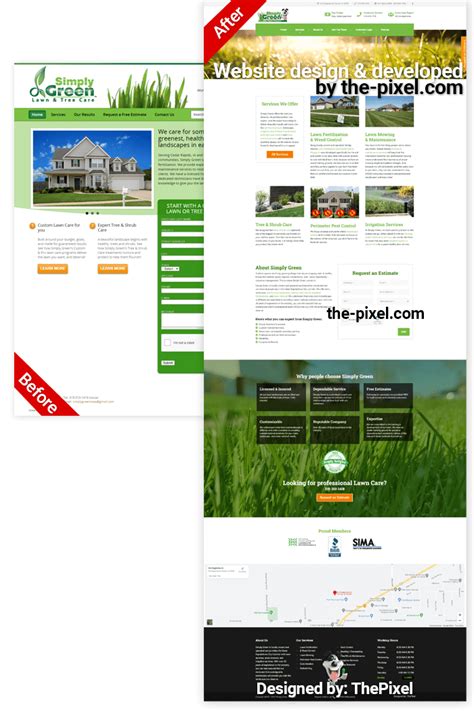 ThePixel - Iowa Lawn Care Website Design