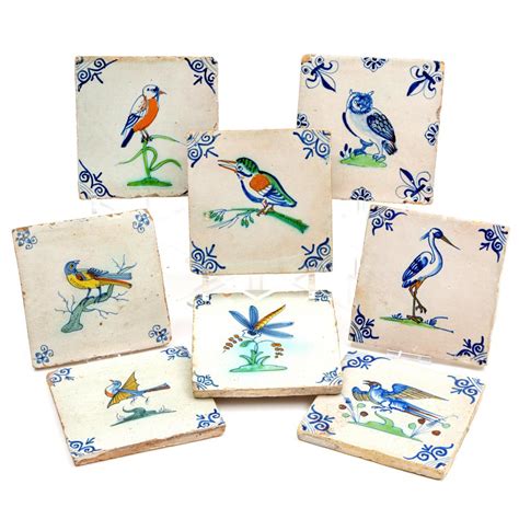 Sold Price: Eight Delft polychrome pottery tiles - December 5, 0121 11:00 AM CET