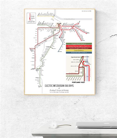 Portland light rail system map, 1923 – 53 Studio