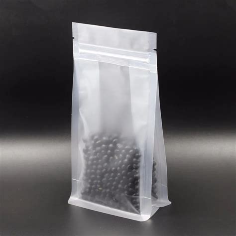 Resealable Zip Lock Bags Clear Poly Zipper Side Gusset Bag Reclosable Matte Food Zipper Clear ...