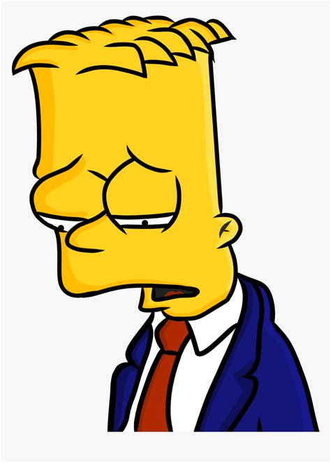 Sad Bart Png Vector Download - Draw Bart Simpson Sad, Transparent Png ...