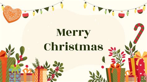 Merry Christmas presentation template for Google Slides and PowerPoint