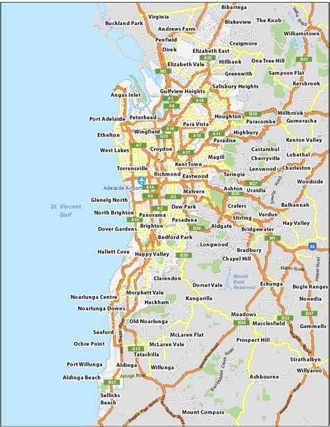 Map of Adelaide, Australia - GIS Geography