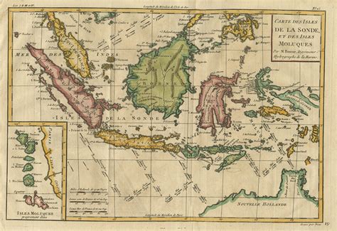 Antique Map of the Indonesian Archipelago by Bonne (1773) - SOLD