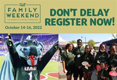 Register now for Fall Family Weekend 2022 | The UAB Family Hub