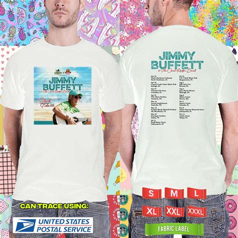 2020+LIVE+JIMMY+BUFFETT+SLACK+TIDE+USA+TOUR+WHITE+TSHIRT+W+DATES+CODE ...