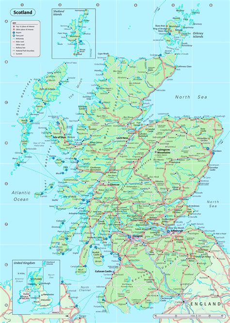 Detailed map of Scotland | Scotland map, Detailed map, Scotland