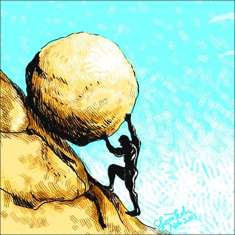 Sisyphus - Illustration by Shom Teoh (2015)