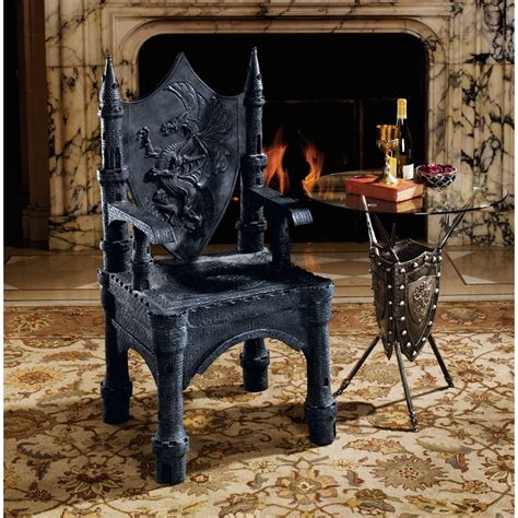 Gothic Medieval Dragon Sculptural Side Corner Chair | Gothic furniture ...