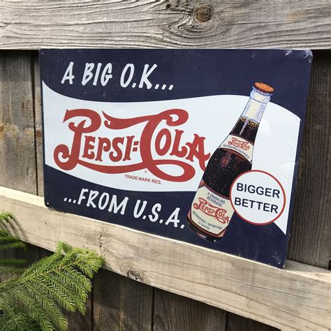 Licensed Pepsi Sign Pepsi Cola Signs Bar Sign Bar Signs Soda - Etsy