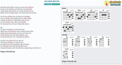 Chord: Hạ Cánh Nơi Em - tab, song lyric, sheet, guitar, ukulele | chords.vip