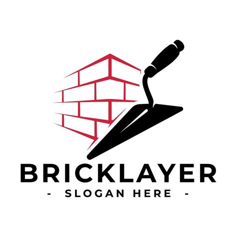 Masonry logo design template. Bricklayer logo vector. Construction logo ...