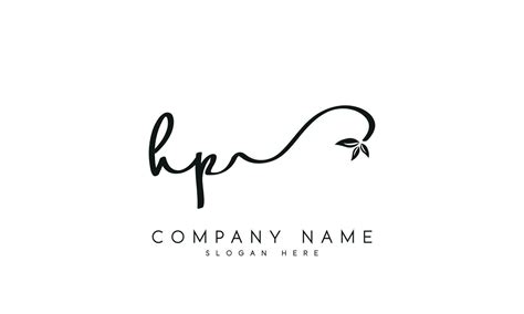 Handwriting HP logo design. HP logo design vector illustration on white background. free vector ...