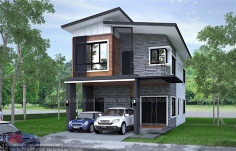 Elongated Two-storey House Design with Four Bedrooms - Ulric Home