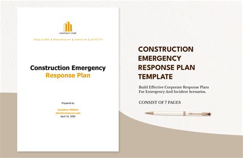 Construction Emergency Response Plan Template in Word, Google Docs - Download | Template.net