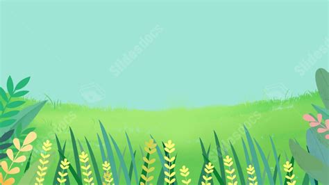 Green Landscape Beautiful Cartoon Powerpoint Background For Free ...