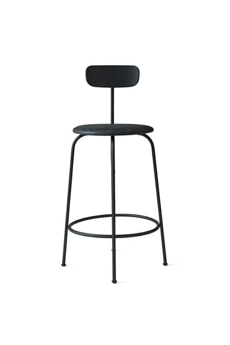 Купить Барный стул Afteroom Counter Chair Black Leather Black Base в дизайнерском концепт-сторе ...