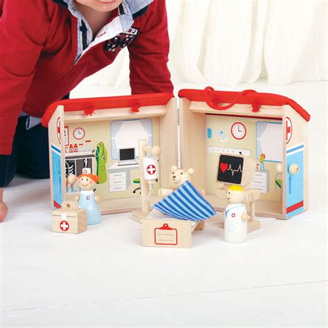 Bigjigs Toys Kids Wooden Hospital Playset | Wilko