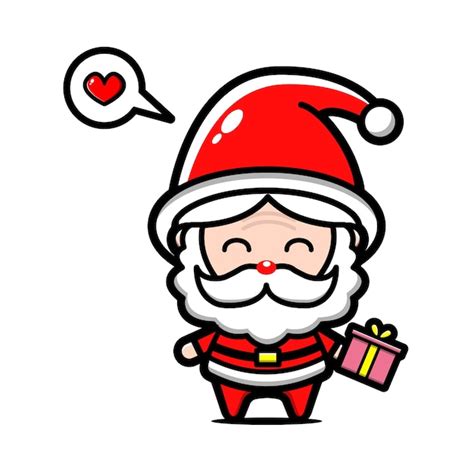 Premium Vector | Cute santa claus cartoon isolated on white