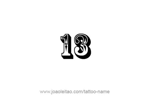 Number 13 Fonts Design - dream-inuyasha