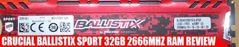 Crucial Ballistix Sports 32GB 2666MHz RAM Review RedGamingTech