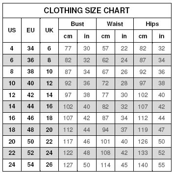 Wicked Dragon Clothing - SIzing Help