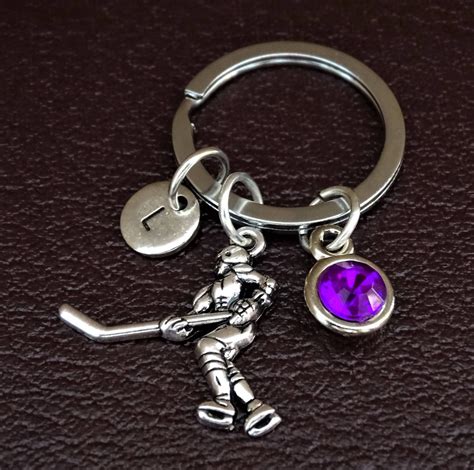 Hockey Keychain Hockey Key Chain Hockey Charm Hockey