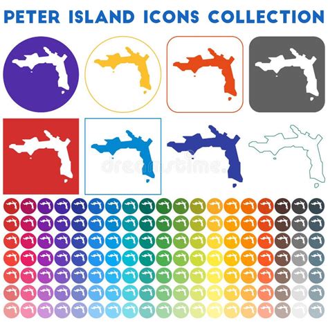 Peter Island Icons Collection. Stock Vector - Illustration of icon, road: 233237802