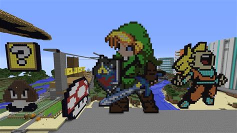 Minecraft Pixel Art Tutorial: Link From Zelda! - YouTube