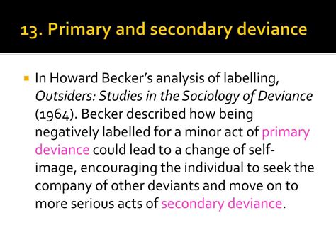 PPT - 13. Primary and secondary deviance PowerPoint Presentation, free ...