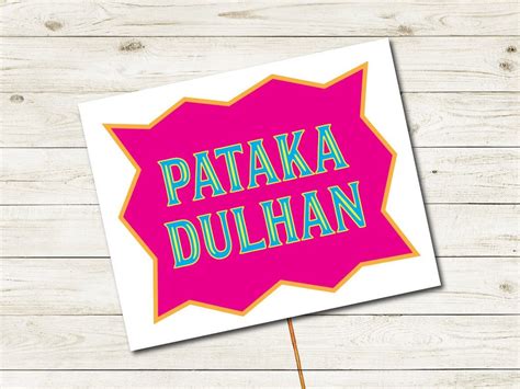 Pataka Dulhan Indian Wedding Props Printable Bollywood - Etsy in 2023 ...