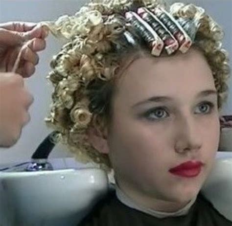 He can’t believe what is happening... | Permed hairstyles, Hair and beauty salon, Hair rollers