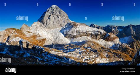 Mountain peak panoramic Stock Photo - Alamy