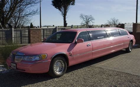 Pink limousine with pink and black leather interior | Limousine, Boat ...