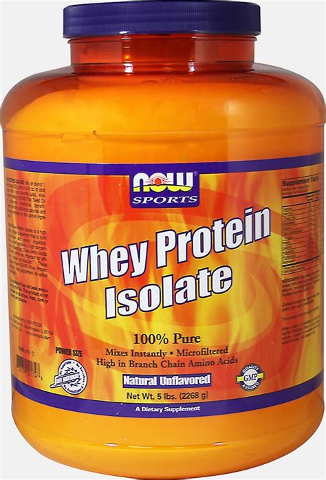 NOW® Foods Whey Protein Isolate Unflavored 5 Powder | Puritan's Pride