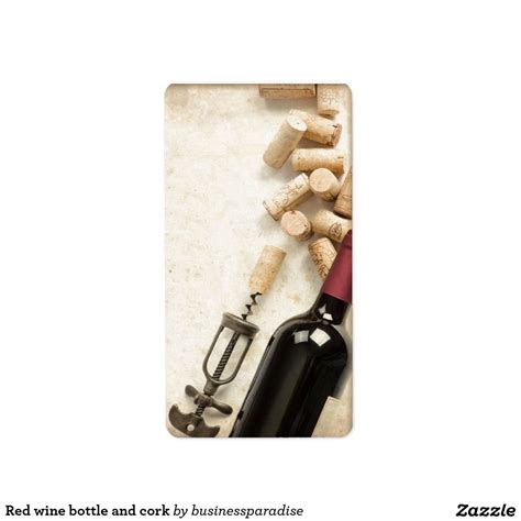 Red wine bottle and cork label | Carta de vinhos, Vinhos, Carta