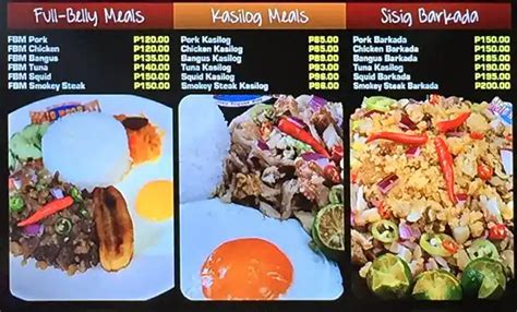 Sisig Hooray Menu, Menu for Sisig Hooray, Glorietta Complex, Makati ...