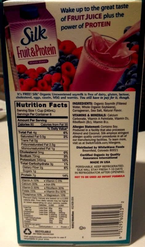 30 Silk Soy Milk Nutrition Label - Labels Design Ideas 2020