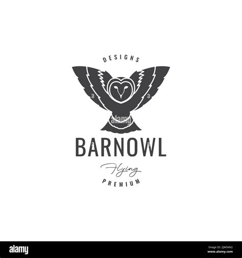 barn owl flying hipster logo design Stock Vector Image & Art - Alamy