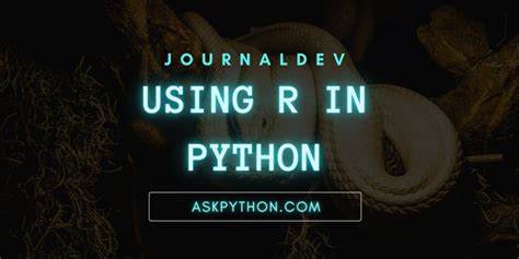 Working with R in Python - AskPython