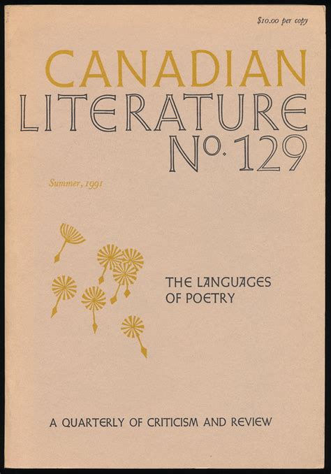 CANADIAN LITERATURE 129 | The Langauges Of Poetry. edited by… | Flickr