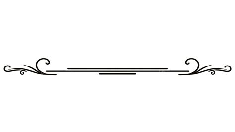 Linea Semplice Con Foglie Classiche Per Divisorio, Pagina, Divisore ...