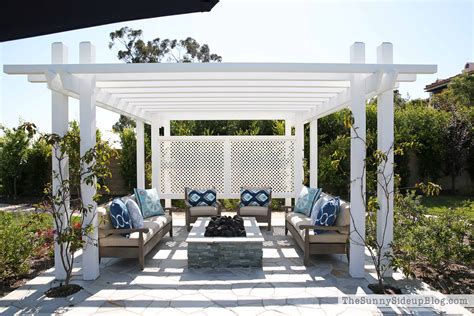 Outdoor Pergola and Fire pit - The Sunny Side Up Blog