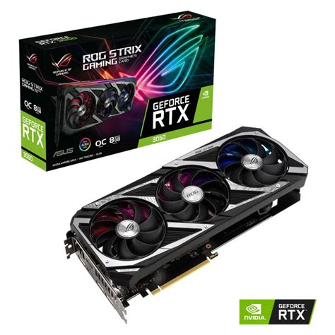 Asus GeForce ROG STRIX RTX 3050 GAMING OC 8GB GDDR6 128Bit Nvidia Ekran ...